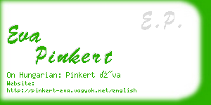 eva pinkert business card